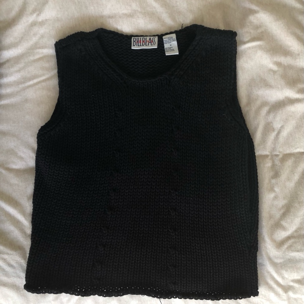 Bill Blass 100% cotton knit sweater vest